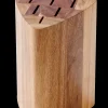 Best CASA Acacia Blocco Portacoltelli Per 5 Coltelli Naturale