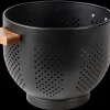 New CASA Acacia Lux Scolapasta Nero, Naturale