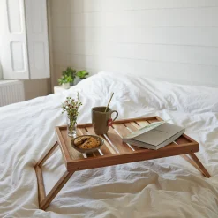 Outlet CASA Acacia Vassoio Da Letto Naturale