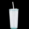 New CASA Authentic Bicchiere Con Cannuccia Trasparente