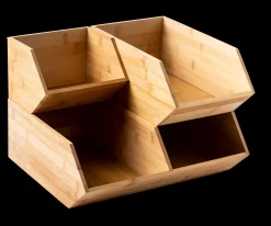 Outlet CASA Bamboo Organizzatore Impilabile Naturale