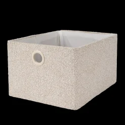 Outlet CASA Basic Boucle Cesta Portatutto Bianco Sporco/Sabbia