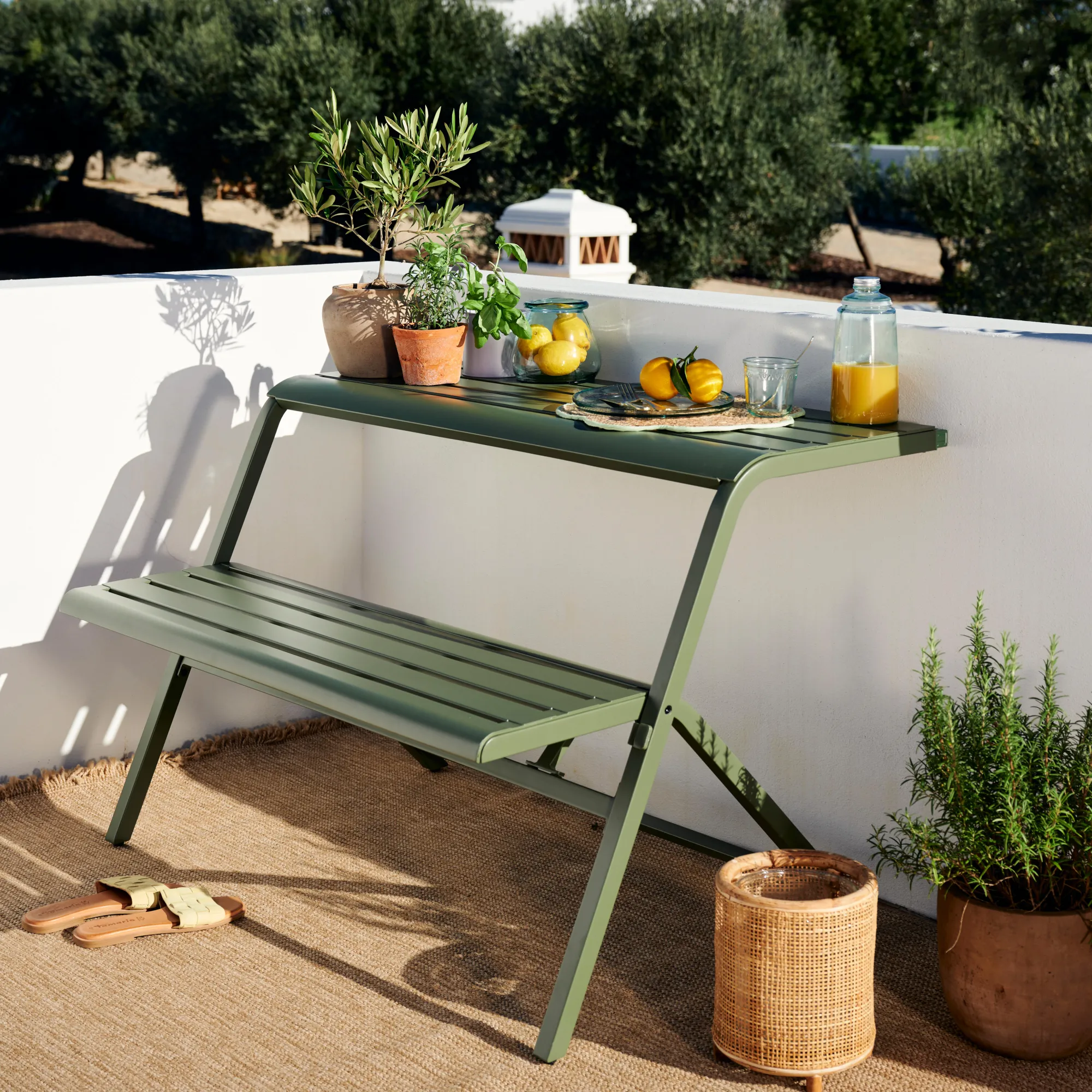 Clearance CASA Bergen Tavolo Da Balcone Anche Tav. X Piante