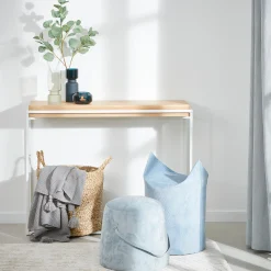 Clearance CASA Blok Mobile Consolle Bianco, Naturale