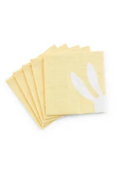 Clearance CASA Bunny Set Di 20 Tovaglioli Giallo