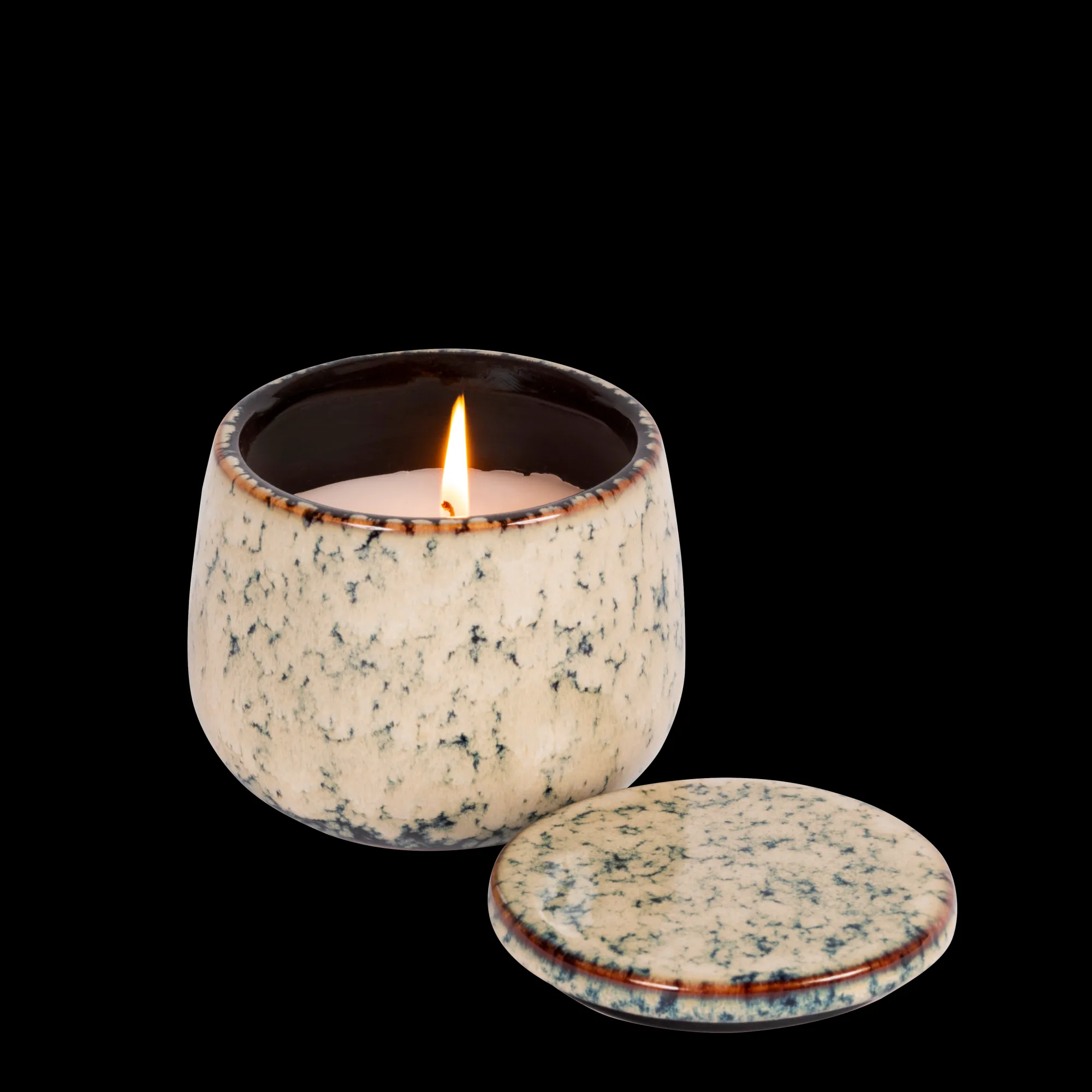 New CASA Ceramic Candela In Vaso Blu