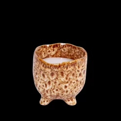 Discount CASA Ceramic Candela In Vaso Marrone