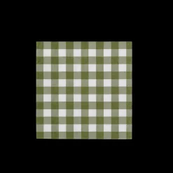 Outlet CASA Check Green Set Di 20 Tovaglioli Verde