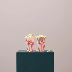 Clearance CASA Cinema Bicchiere Popcorn Set Di 8 Bianco, Rosso