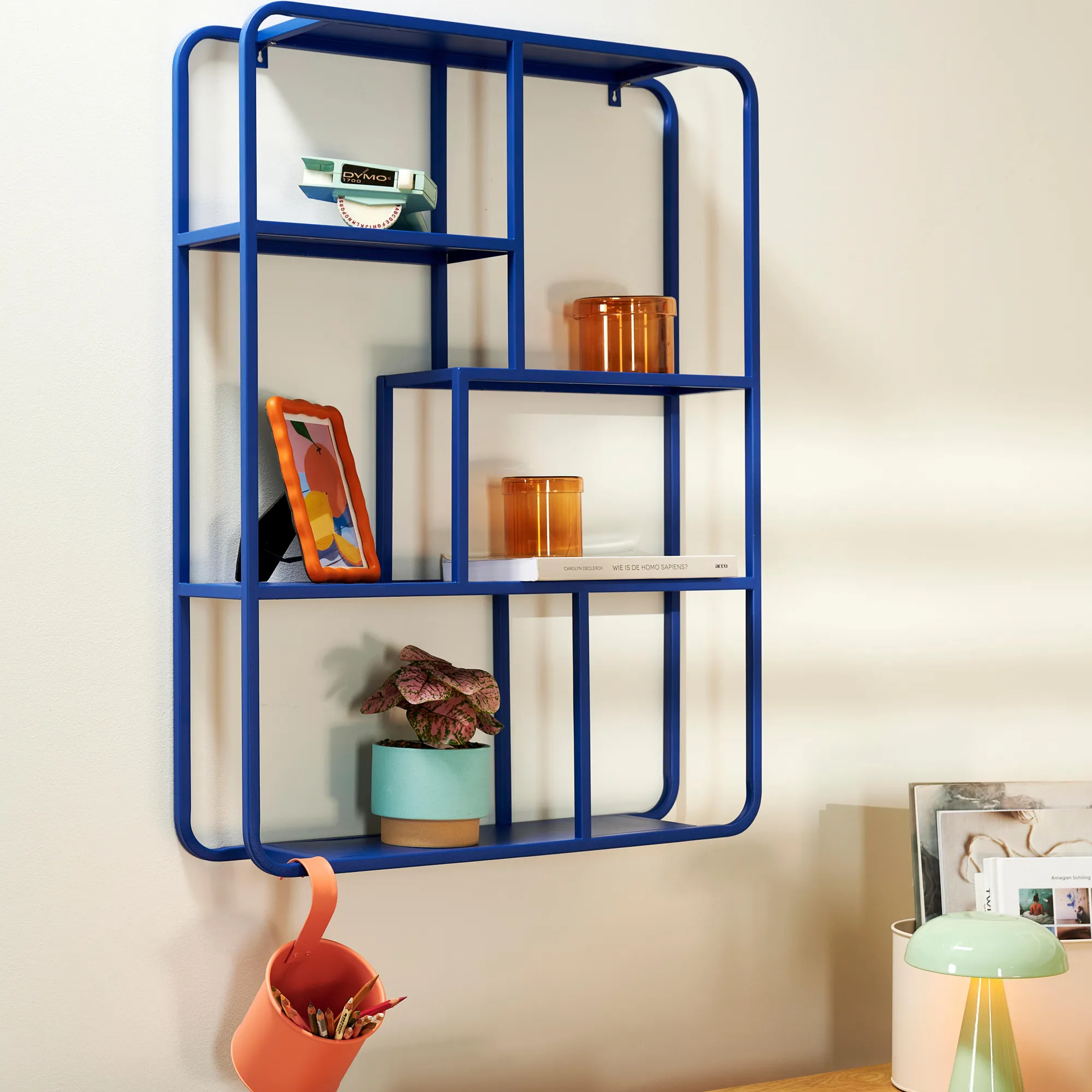 Clearance CASA Dax Scaffale Pensile Blu Blu