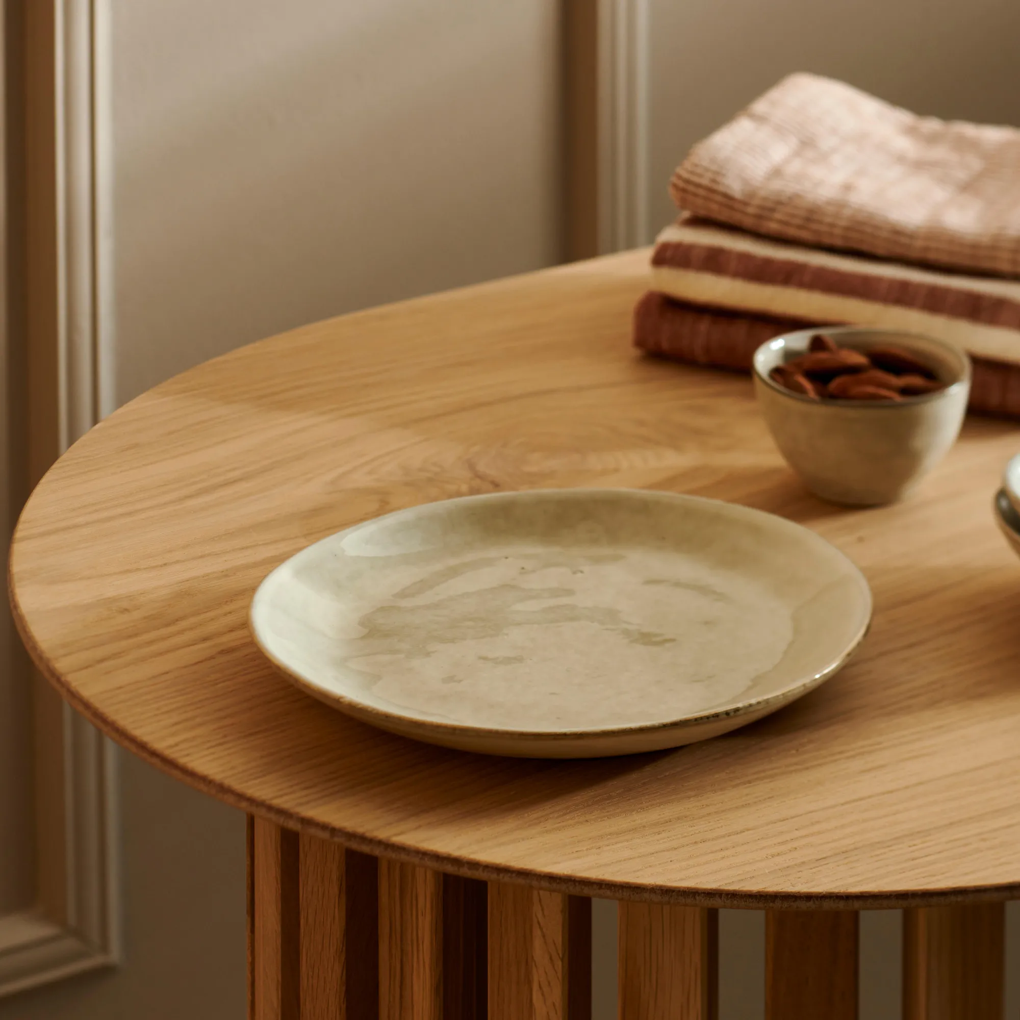Clearance CASA Earth Marl Piatto Dessert Crema