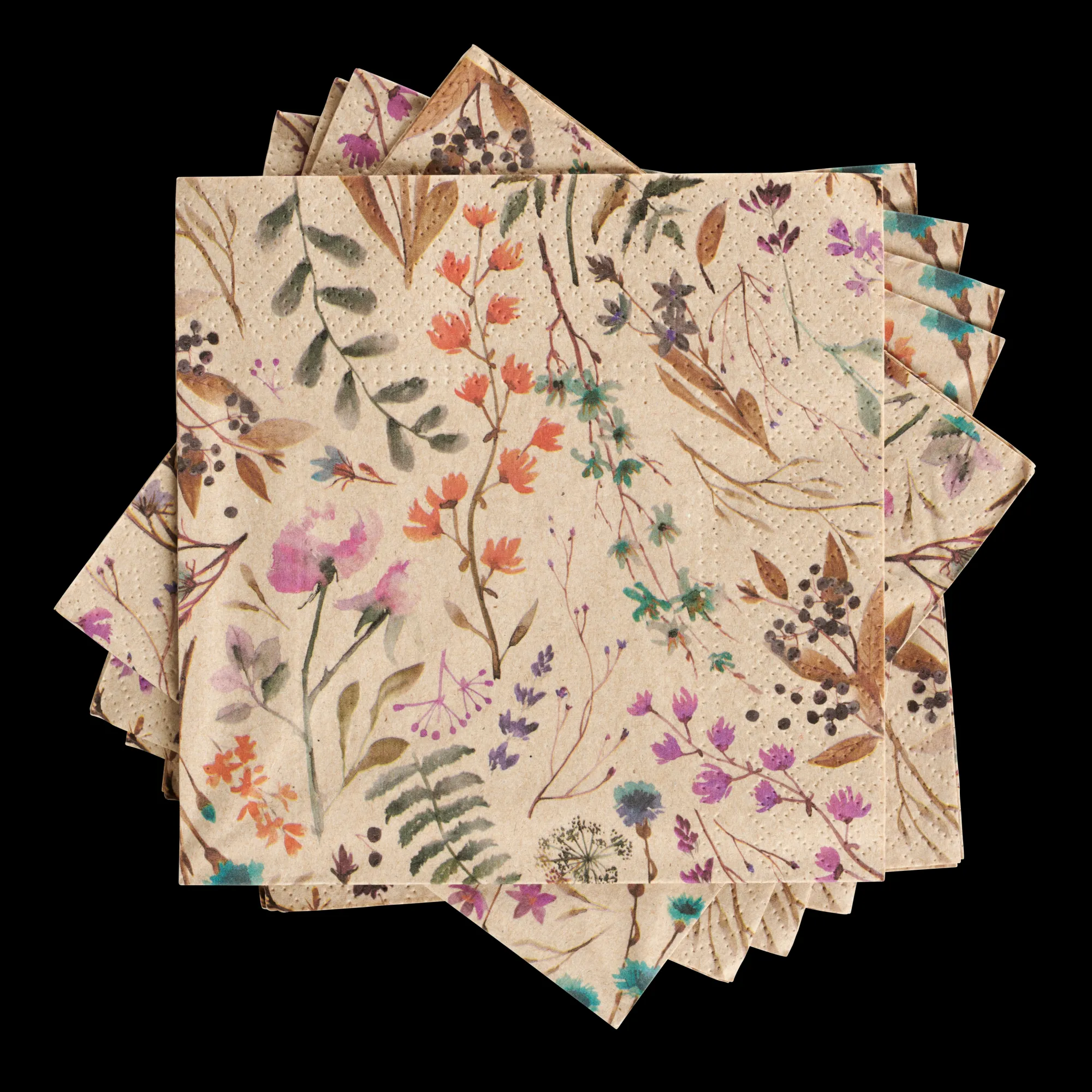 Sale CASA Eco Dried Flower Set Di 20 Tovaglioli Multicolore