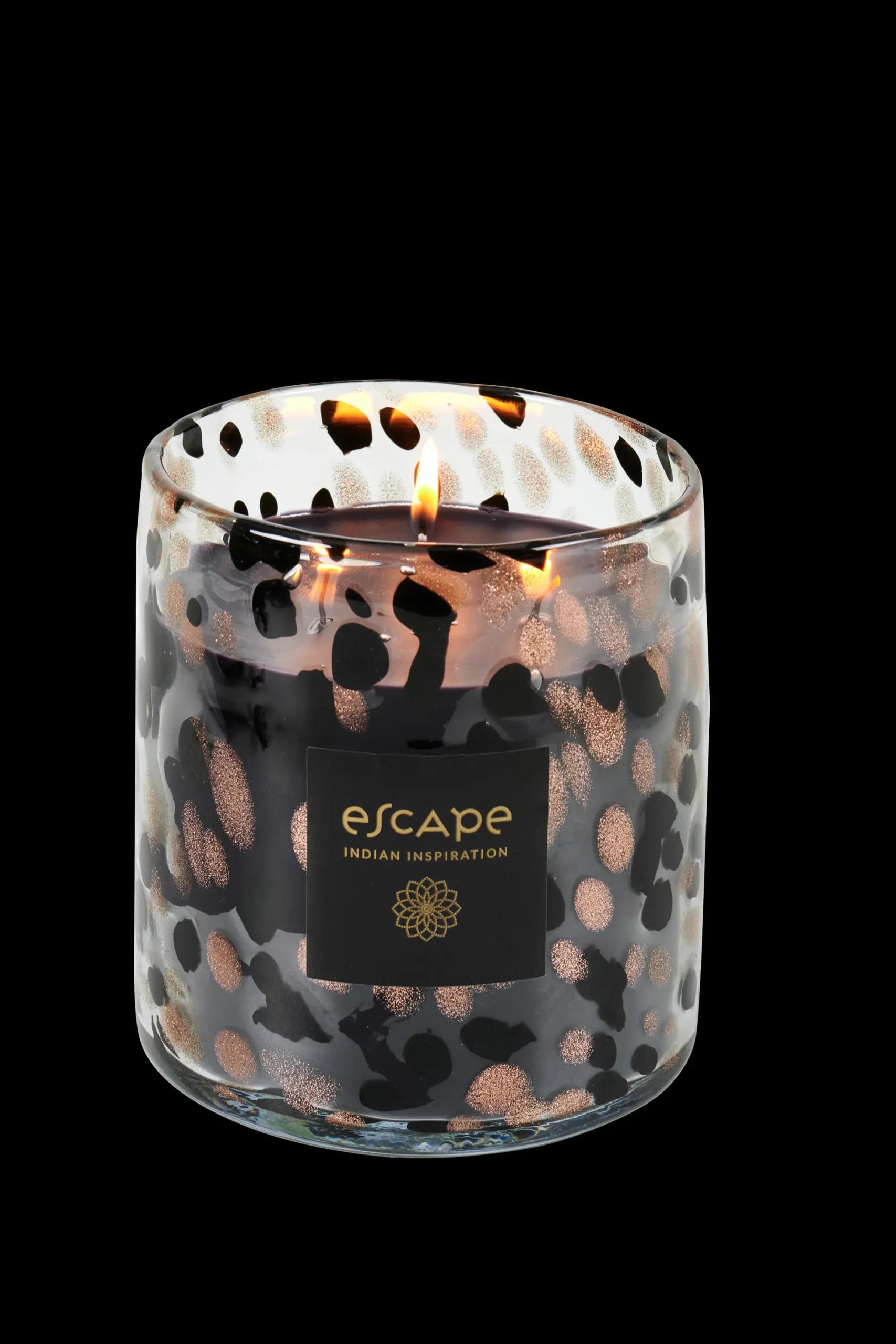Discount CASA Escape Indian Inspiration Candela Profumata Nero, Rame, Multicolore