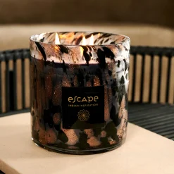 Discount CASA Escape Indian Inspiration Candela Profumata Nero, Rame, Multicolore