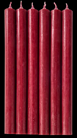New CASA Fina Candele Set Di 6 Bordeaux