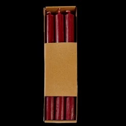 New CASA Fina Candele Set Di 6 Bordeaux