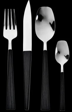 Outlet CASA Forest Posate 16 Pezzi Nero