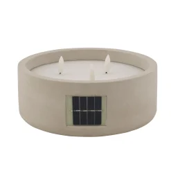 Outlet CASA Fuego Candela A Led Solare Grigio Chiaro