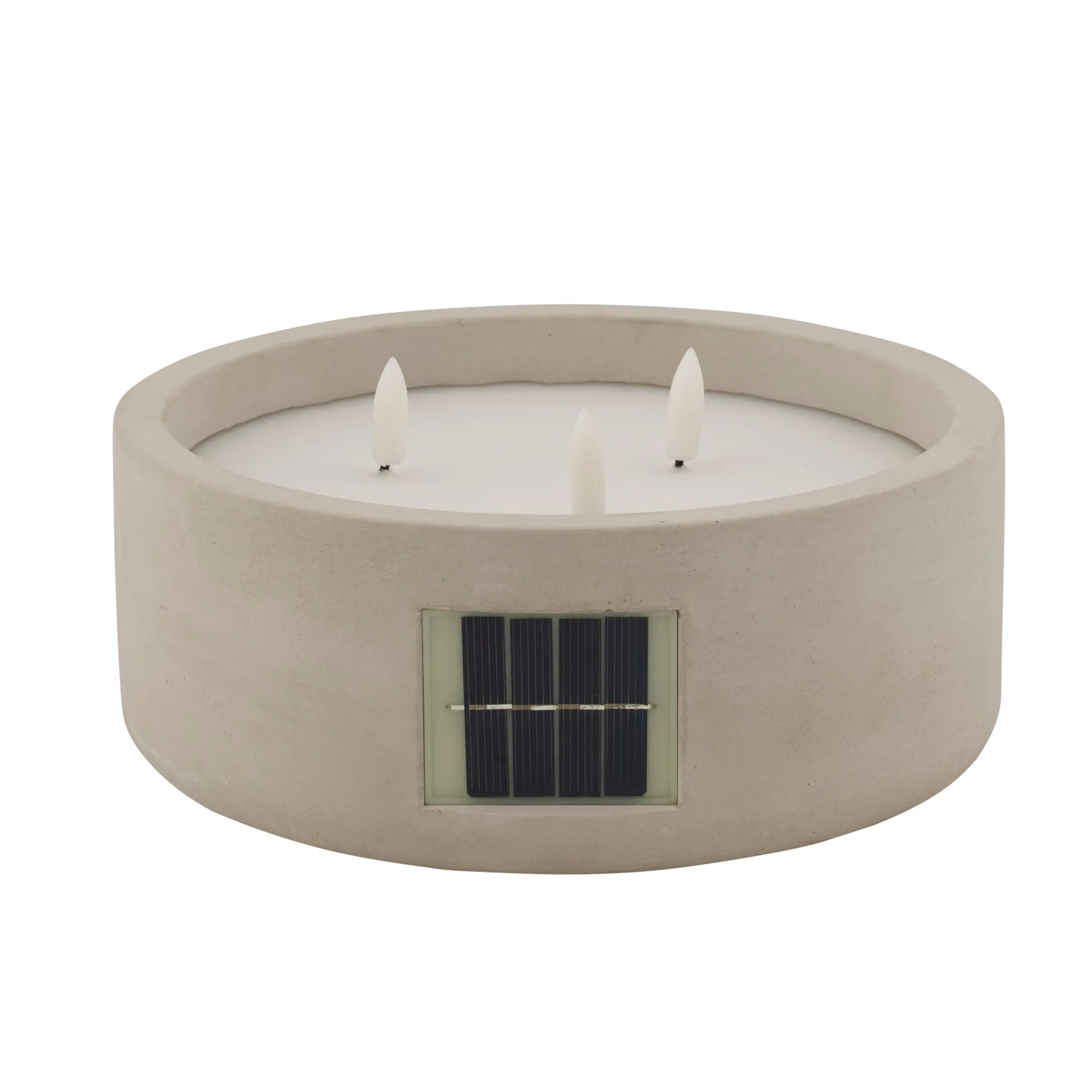 Outlet CASA Fuego Candela A Led Solare Grigio Chiaro