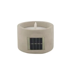 Outlet CASA Fuego Candela A Led Solare Grigio Chiaro