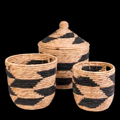Clearance CASA Guatemala Cesto Nero, Naturale