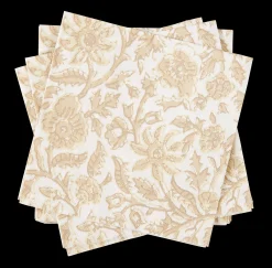 CASA Henna Flower Set Di 20 Tovaglioli Rosso, Beige