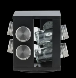 Outlet CASA Industria Giostra Portaspezie 8 Barattolini Nero