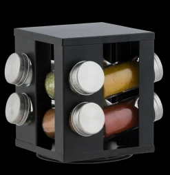 Outlet CASA Industria Giostra Portaspezie 8 Barattolini Nero