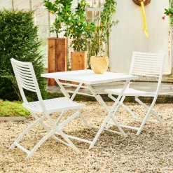 CASA Jesse Set Bistro Quadrato Bianco