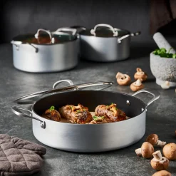 Best CASA Kastrol Casseruola Con Coperchio Argentato
