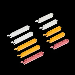 New CASA Klipper Clip Chiudisacchetto Set Di 10 Mix Di Colori Grigio, Giallo Scuro, Terracotta
