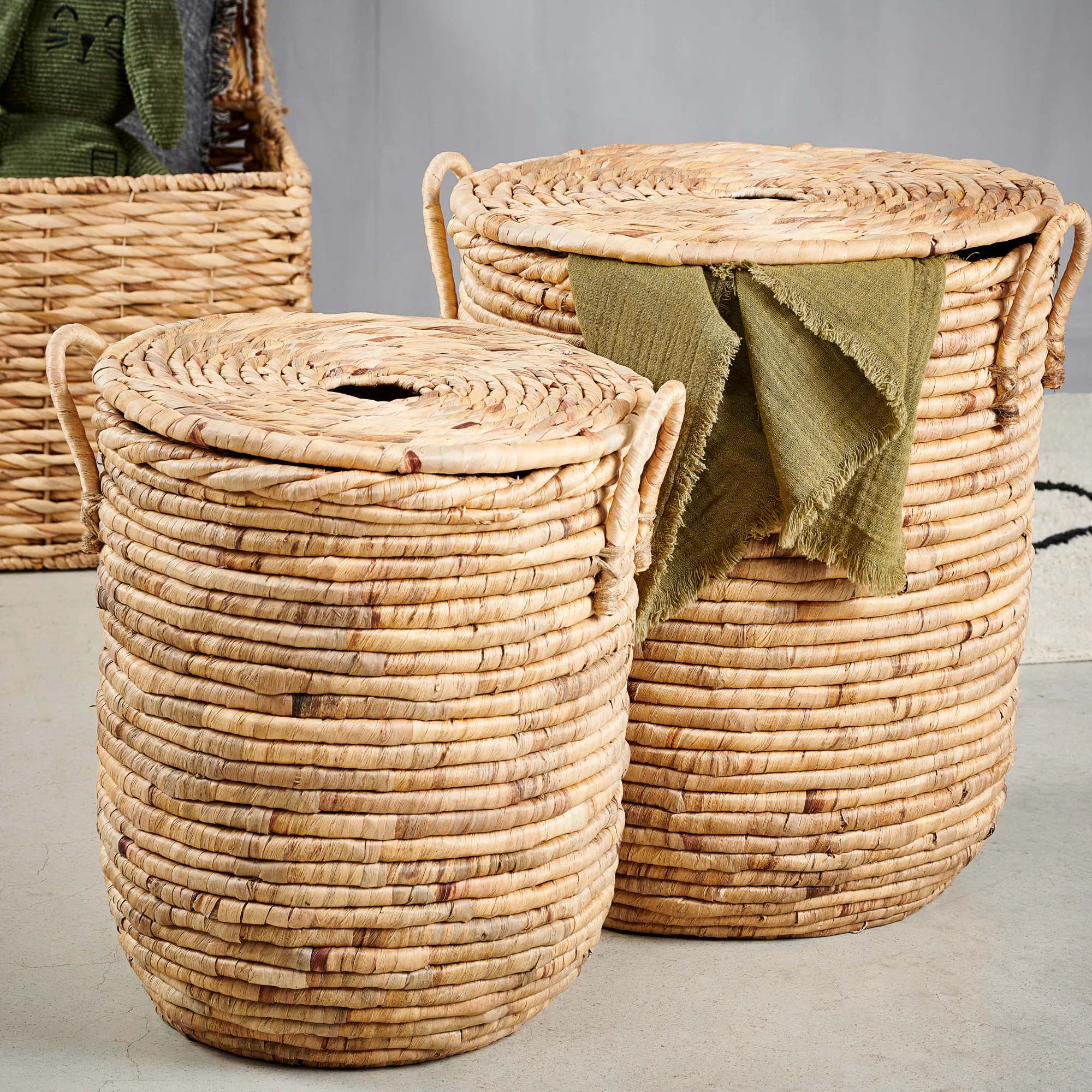 Clearance CASA Miley Cesto Per Biancheria Con Coperchio E Manici Naturale