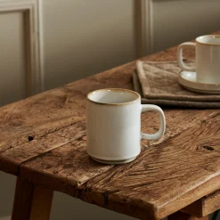 Discount CASA Mineral Marble Mug Con Manico Bianco