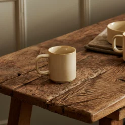 Clearance CASA Mineral Sand Tazza Con Manico Beige