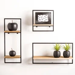 CASA Mix&Match Organiser Da Parete Nero, Naturale
