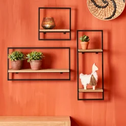 CASA Mix&Match Organiser Da Parete Nero, Naturale