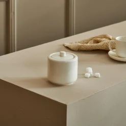 Outlet CASA Moon Zuccheriera Con Coperchio Bianco