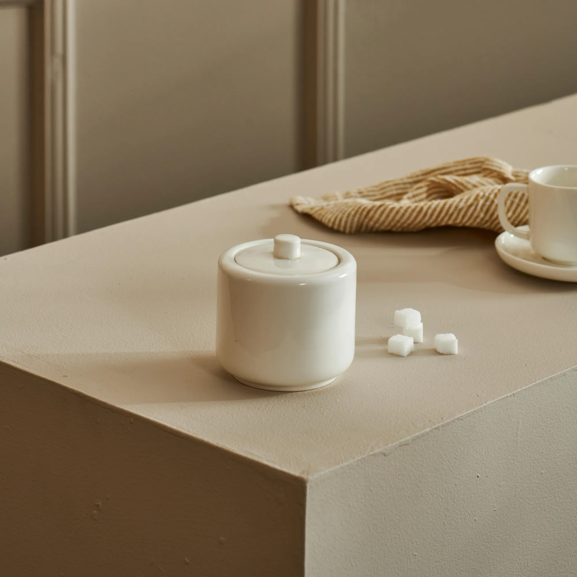 Outlet CASA Moon Zuccheriera Con Coperchio Bianco