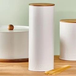 New CASA Nagini Contenitore Per Pasta Secca Bianco, Naturale