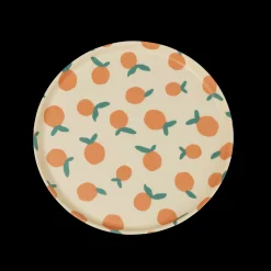 Clearance CASA Naranja Vassoio Rotondo Bianco, Arancione