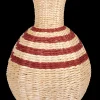 Hot CASA Nepal Vaso Marrone, Naturale, Rosso Scuro