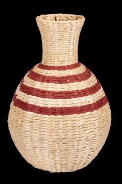 Hot CASA Nepal Vaso Marrone, Naturale, Rosso Scuro