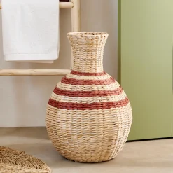 Hot CASA Nepal Vaso Marrone, Naturale, Rosso Scuro