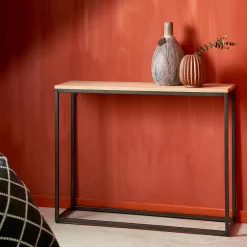 Online CASA Oak Mobile Da Parete Nero, Naturale