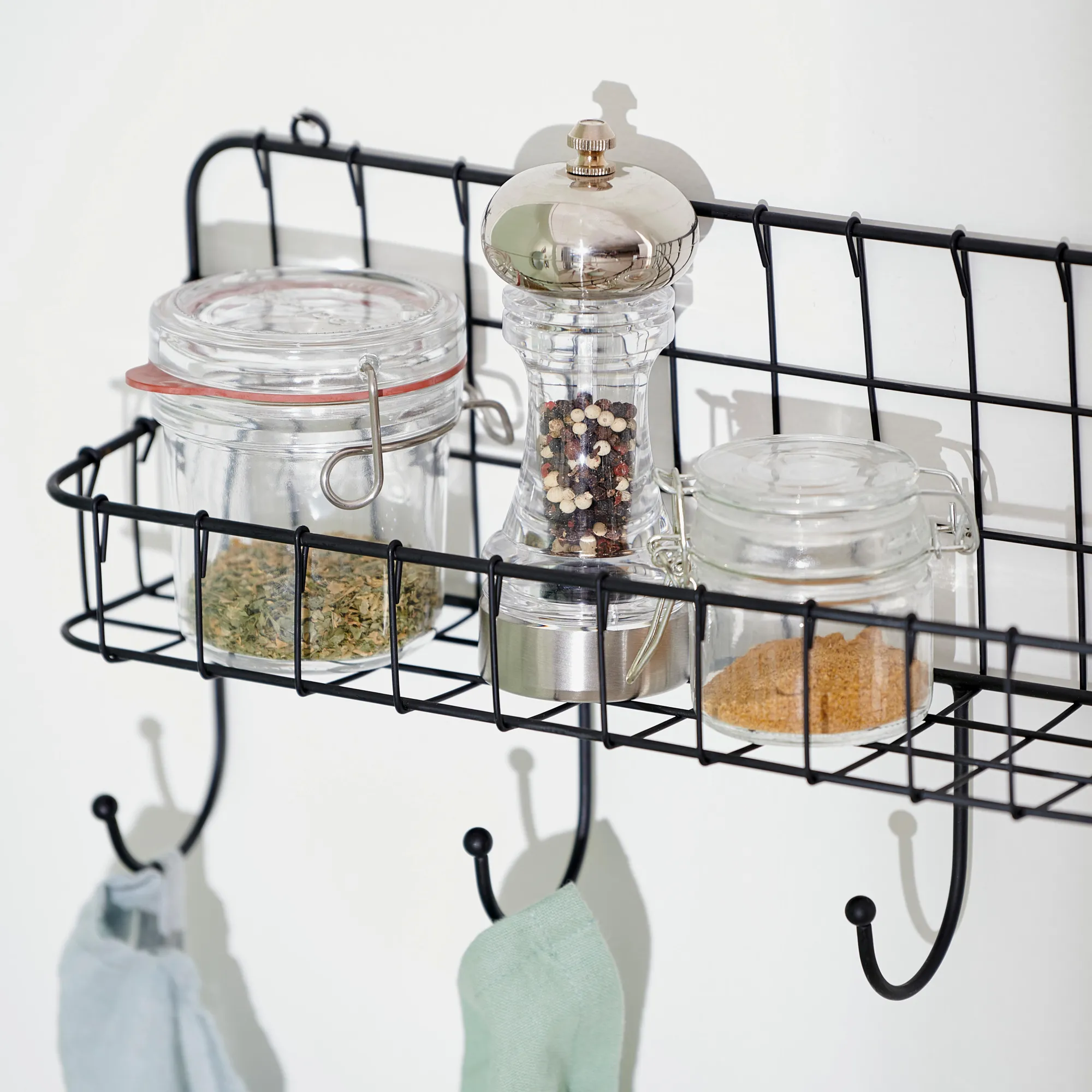 Outlet CASA Oslo Organiser Da Cucina Con Ganci Nero