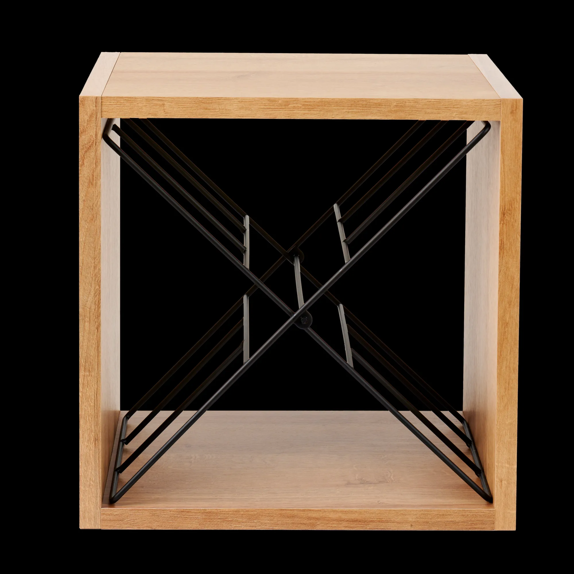 Clearance CASA Oxo Scaffale Portabott Nero, Naturale, Multicolore