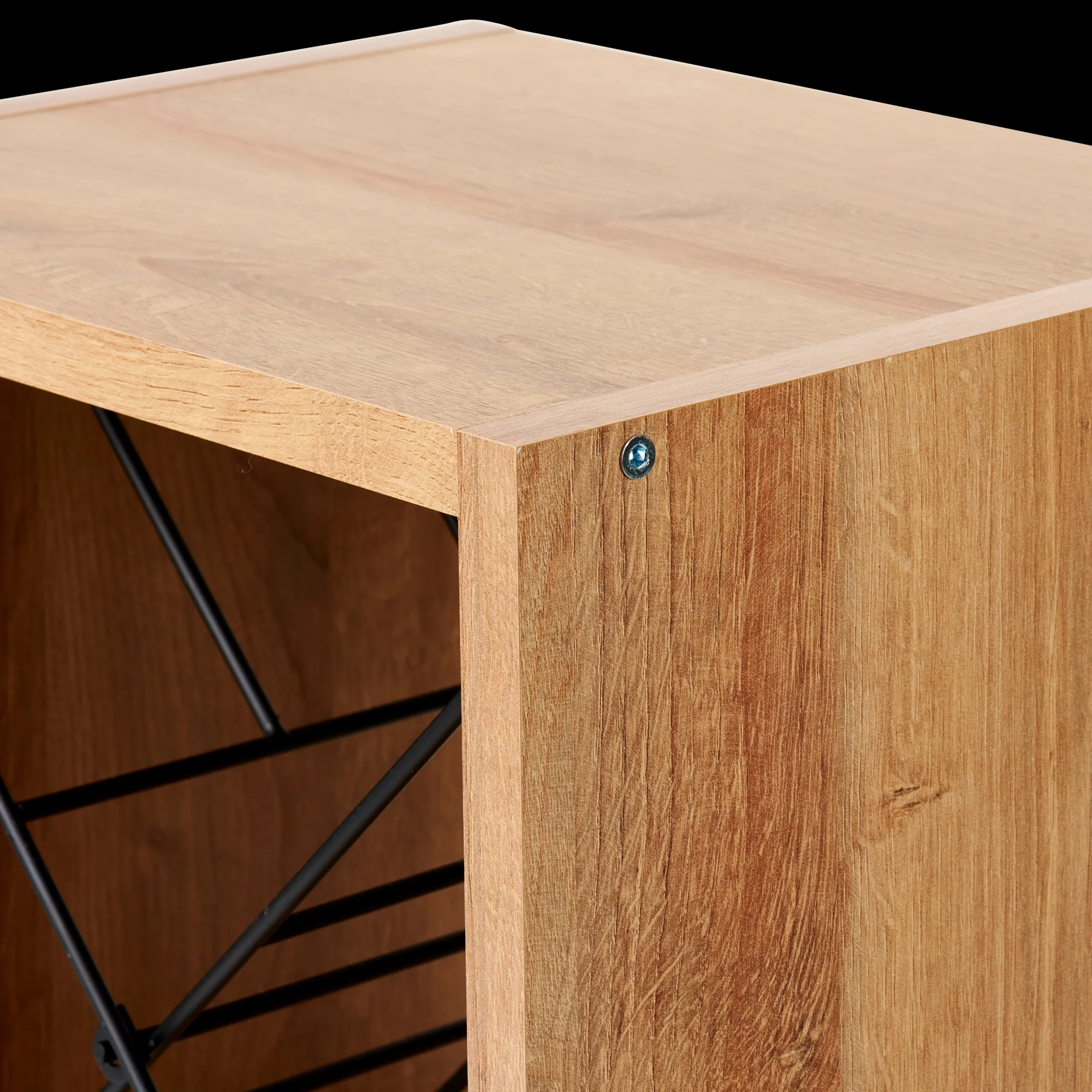 Clearance CASA Oxo Scaffale Portabott Nero, Naturale, Multicolore