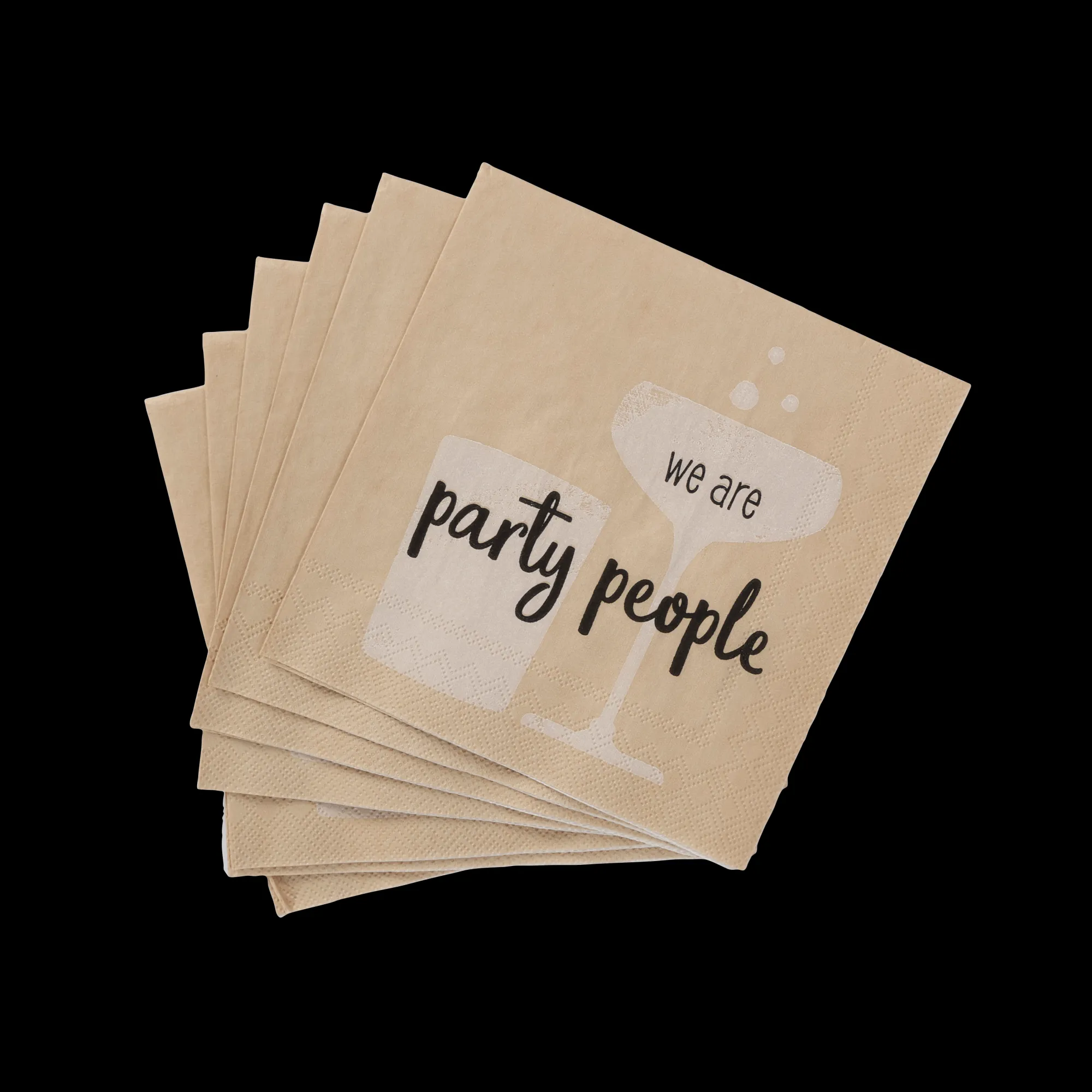 CASA Party People Set Di 20 Tovaglioli Beige