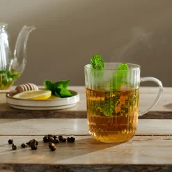 Hot CASA Pausa Bicchiere Te, Manico Trasparente