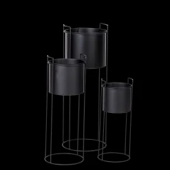 Best CASA Pluto Vaso Per Piante Nero